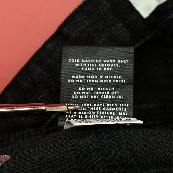 ZGY Denim Size 30 Straight Up Hi Rise Black Ashes To Ashes Trash Relaxed Fit NWT - Picture 11 of 16